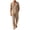 Khaki, variant on Maqroz Mens Two Piece Outfits Long Sleeve V Neck Lace Up Shirts Drawstring Beach Pants Casual Summer Vacation Wear Linen Textured Matching Sets Bohemian Trendy Streetwear
