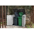 thumbnail image 6 of Keter S.I.O Midi 4.3' x 2.3' x 3.7' Horizontal Resin Outdoor Storage Shed with Durable Floor, Grey, 6 of 10
