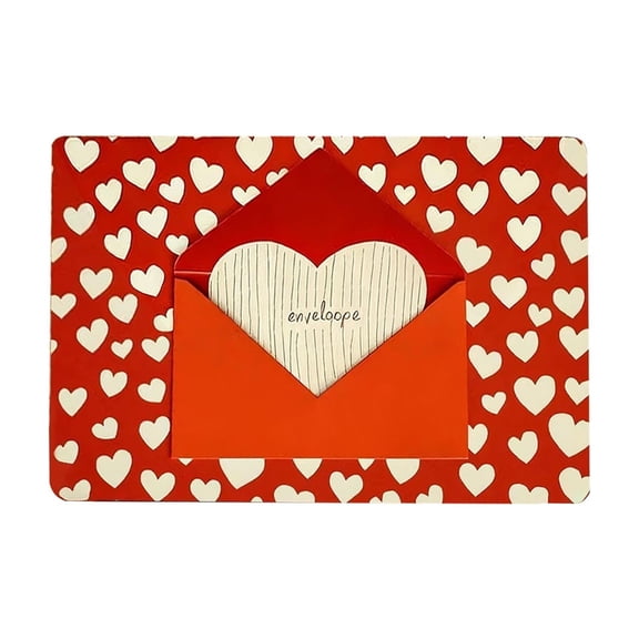 PEIBang Valentines Love Heart Door Mat,Non-Slip Outdoor Welcome Mats,Anniversary Valentine's Day Door Mat for Front Door Home Decor