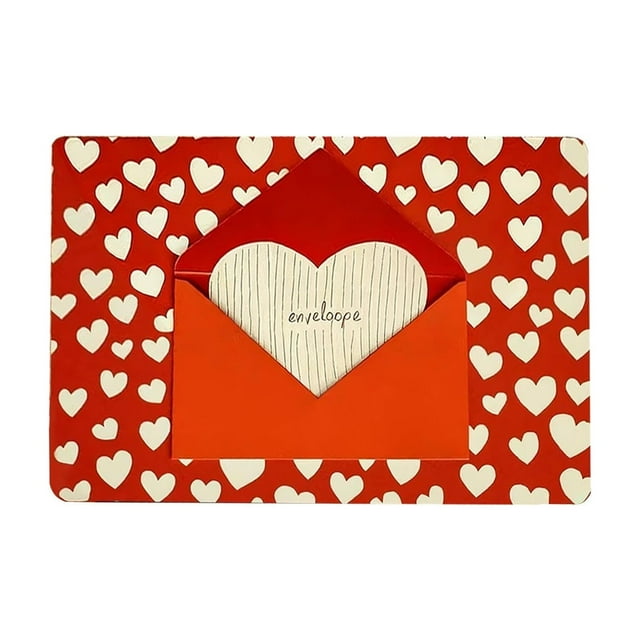 Specollect 3 Pcs Valentines Day Non Slip Kitchen Mat Absorbent Washable Floor Rug for Entryway Bathroom Door Dirt Proof Polyester Carpet 40×60cm