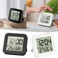 thumbnail image 2 of ABS LCD Digital Clock with Time, Temperature and Humidity Display, Reverse/Positive and Cycle Timing for Shower and Bathroom Use, 2 of 9