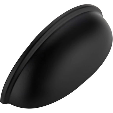 10 Pack 3" Drawer Pulls Flat Black Cabinet Cup Pulls Kitchen Hardware Cabinet Handles Drawer Handles Knobs 3 inch Hole Center