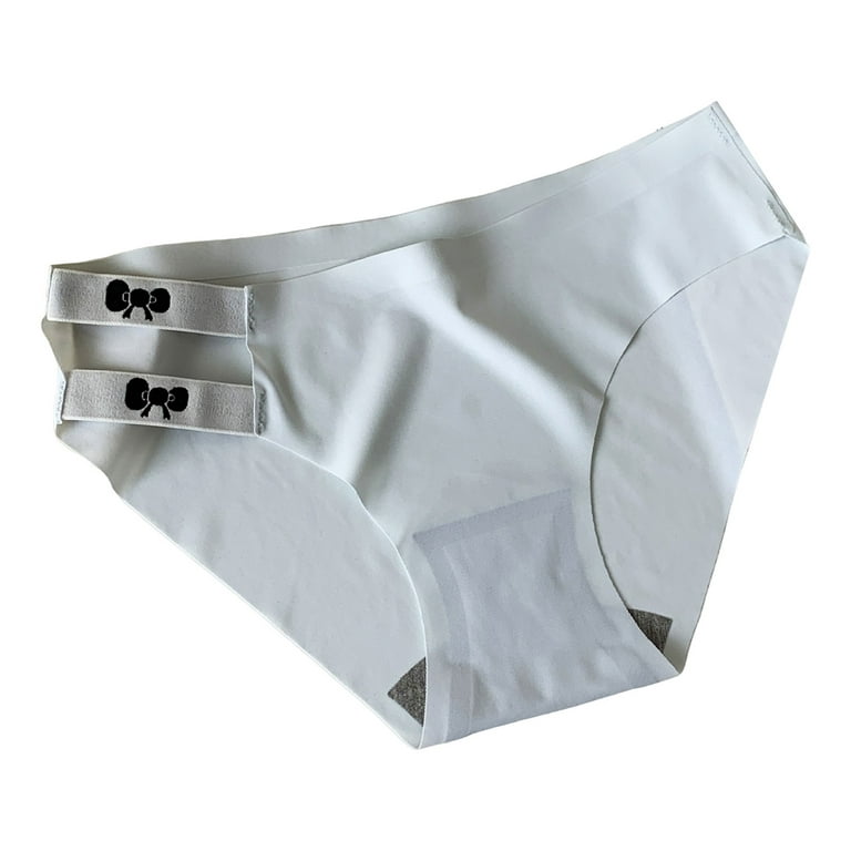 PMUYBHF Cotton Underwear for Women Plus Size Seamless Custom Letter Logo  Low Waist Striped Tangas No Show Bikini Custom Thongs Women Underwear  Panties