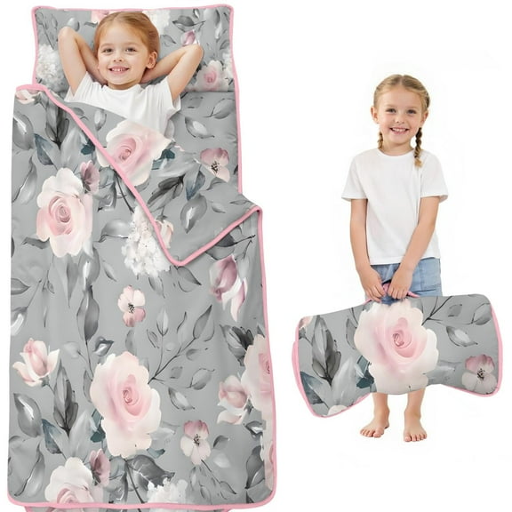 Pioneer Flower Floral Print Pattern Toddler Nap Mats for Kids Preschool,Sleeping Mat Bag or Kids,Toddler Sleeping Bag,Toddler Nap Mat or Daycare