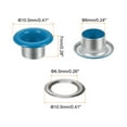thumbnail image 2 of Unique Bargains 100PCS Grommets Eyelets 1/4 Inch (6mm) ID Hole Metal Self Backing Eyelet with Washers for Leather Blue, 2 of 7