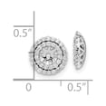 thumbnail image 2 of Auriga Fine Jewelry 14K White Gold 1.64ct Diamond Earrings Jackets for Women, 2 of 5