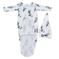 thumbnail image 1 of Bata De Bebé, Estampado De Hojas De Olivo, Bata De Dormir Para Bebé, Estilo Anudado, Transpirable Con Sombrero Para Salidas Para Uso Doméstico ANGGREK Baby Sleeping Bag, 1 of 8