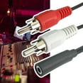 thumbnail image 5 of 3.5mm to 2RCA Sound Cable 3.5mm Adapter Cable for Home Theater Amplifiers Speakers Stereo 3.5mm Female to 2RCA Splitter, 5 of 9