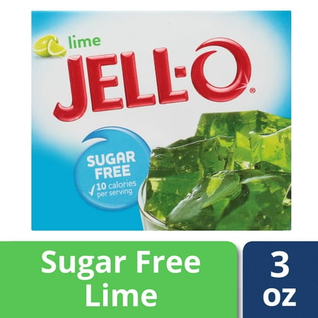 (3 pack) (3 Pack) Jell-O Lime Sugar Free Gelatin Mix, 0.3 oz Box