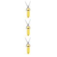 thumbnail image 3 of Colgantes de cristal Qarigey Hexágono columna encanto transparente Amarillo, 3 of 6
