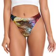 thumbnail image 1 of Balery Geometric American Bald Eagle Tangas de Algodón para Mujer con Estampado – Ropa Interior Sexy, Transpirable, G-string-3X-Large, 1 of 6
