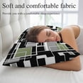 thumbnail image 5 of Sage Green Black Geometric Throw Pillow Covers, Modern Abstract Art Block Soft Breathable Pillow Cases with Invisible Zipper for Sleeping, Small Pillowcases for Couch Bed Sofa Chair 16x24 Inches, 5 of 9