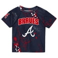 thumbnail image 2 of Preschool Outerstuff  Navy Atlanta Braves Pinch Hitter Infielder T-Shirt & Shorts Set, 2 of 5