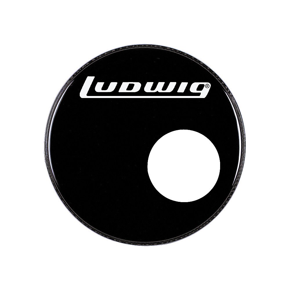 Ludwig Logo Resonance Bass Drum Head with Port Black 20 in. Walmart