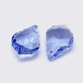 thumbnail image 2 of 5 pc Faceted Glass Pendants Leaf Light Blue 22x15.5x8.5mm Hole: 1mm, 2 of 2