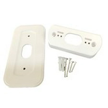 Optic Stitch - Ade Advanced Optics Wall Plate with 30 Degree L/R Wedge Angled Mount for Nest Hello Doorbell - WHITE