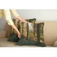 thumbnail image 2 of Ambesonne Autumn Throw Pillow Cover 2 Pack, Sunset Dark Pine Trees, 16", Orange Green, 2 of 7