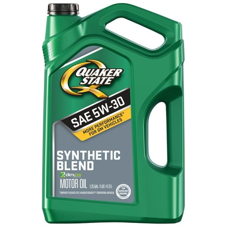 (9 Pack) Quaker State 5W-30 Dexos Synthetic Blend Motor Oil, 5