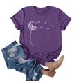 thumbnail image 5 of Dandelion Print Women's T Shirts Cute Graphic Tees Short Sleeve Summer Cotton Tops, 5 of 6