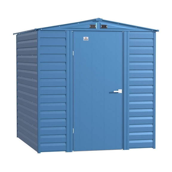 Arrow Select 6 x 5 x 7 ft Blue Grey Steel Storage Shed