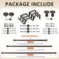 thumbnail image 4 of Ridicili 5/8" Telescoping Double Curtain Rods with Trumpet Finials, Bronze Gold, 28"-48", 5/8 Inches Front and 1/2 Inches Back Double Window Drapery Rod, 4 of 6