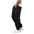 thumbnail image 6 of Mineart Men's Baggy Cuffed hems Sweatpants Wide Leg Drawstring Sweat Pants Casual Lounge Joggers with Pockets, 6 of 6