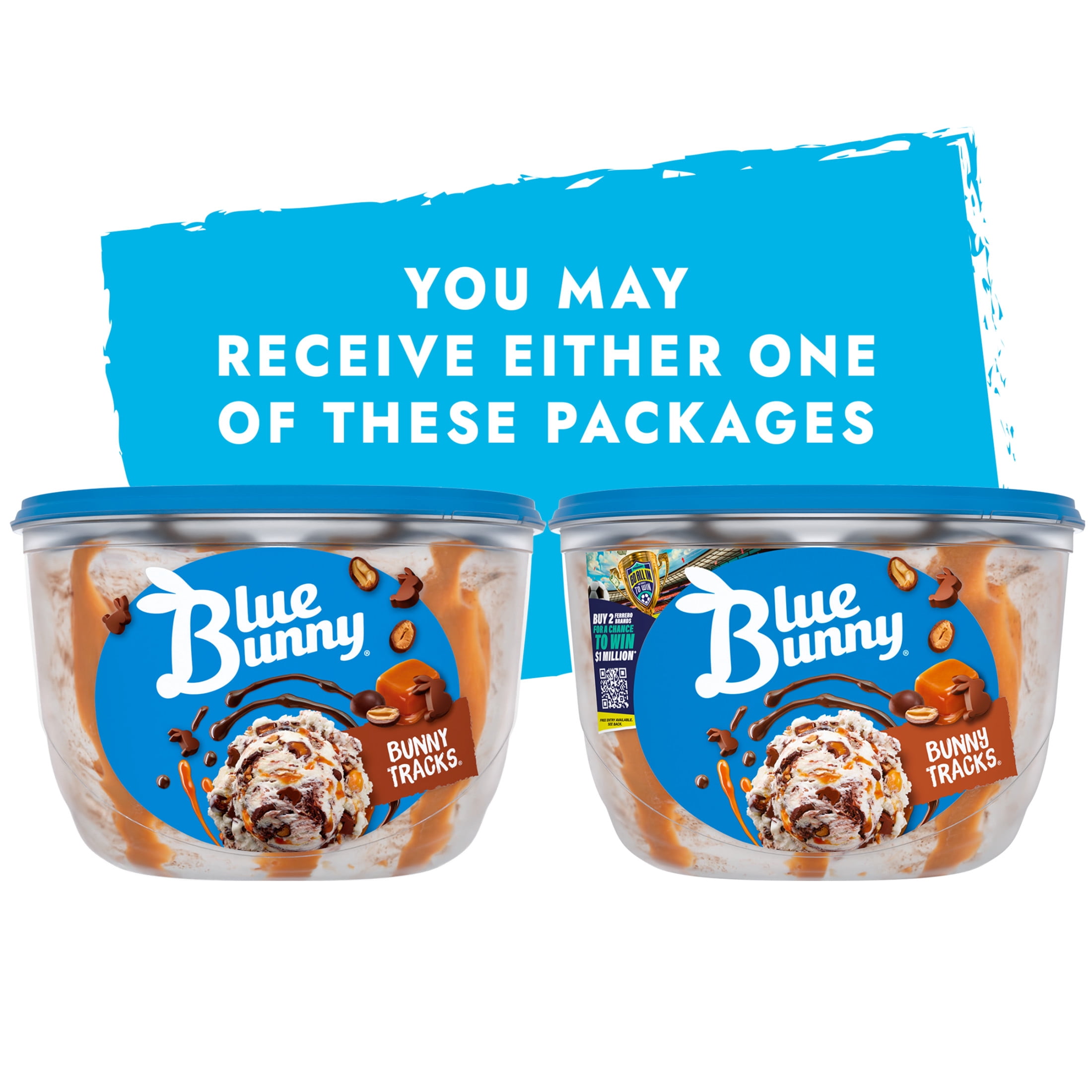 Blue Bunny Bunny Tracks Premium Frozen Dessert, 46 fl oz Tub