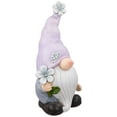 thumbnail image 4 of Northlight Gnome with Flower Outdoor Garden Statue - 18", 4 of 7
