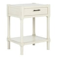 thumbnail image 3 of SAFAVIEH Filbert Solid Rustic 1 Drawer Accent Table, Distressed White, 3 of 7
