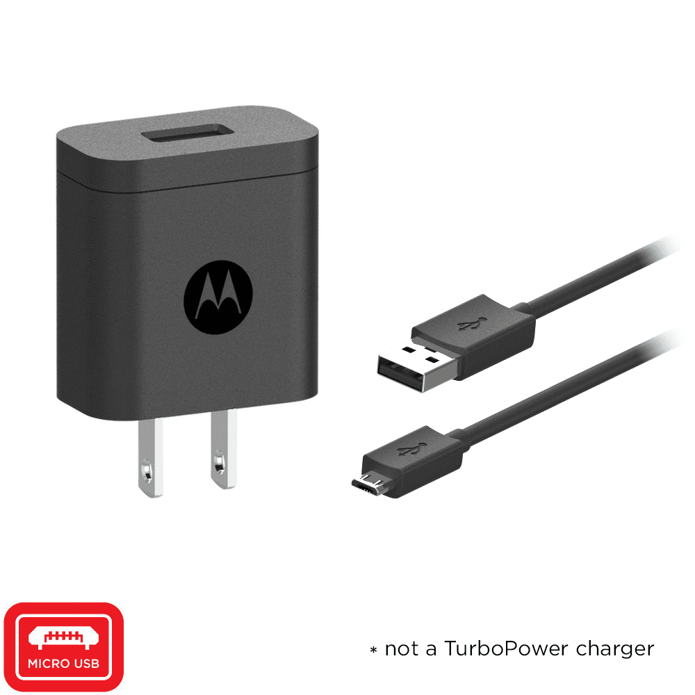 Motorola 10 Watt Rapid Charger with 3.3 ft micro USB cable for Moto