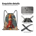 thumbnail image 5 of Drawstring Backpack - Rusty Rocket Launch Splash Proof Small Drawstring Gym Bag for Women Men, Cinch Sports String Bag Backpack for Travel Swimming Beach, 5 of 8