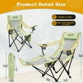 thumbnail image 3 of Folding Camping Chair, Adult Reclining Beach Chair, Portable Sun Chair, Outdoor Lounge Chair With Bag, Two Cup Holders Suitable For Fishing, Camping, And Picnicking, 3 of 8