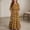 Brown J, variant on Little Girls Maxi Dress 4-14 Years Ruffle Half Sleeve Round Neck Floral Print Tiered Long Dress with Side Pockets Mint Green J 5-6 Years