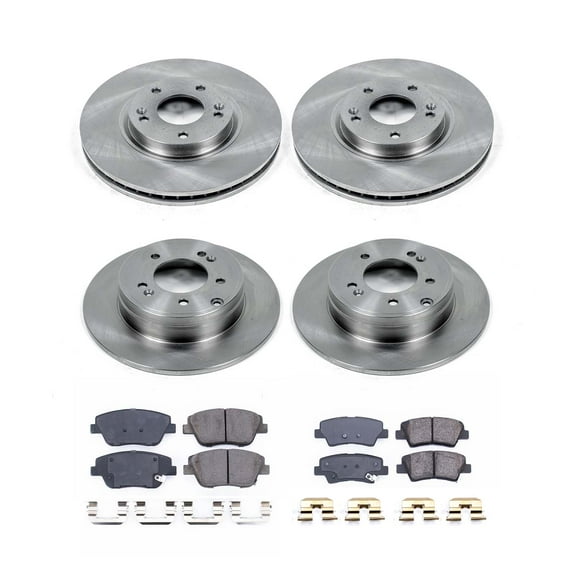 Ultimate Brakes Front and Rear Ceramic Brake Pad and Rotor Kit with Hardware WM81530