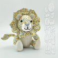 thumbnail image 2 of Sylvtty 13 Pcs/Set Lion Sewing Patterns for Beginners Stuffed Animal Toy Sewing Pattern with Templates Reusable Quilting Ruler Set, 2 of 5