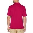 thumbnail image 2 of Cubavera Men's Essential Textured Performance Polo Shirt, Raspberry Wine, Large, 2 of 2