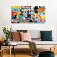 thumbnail image 3 of HFDF Colorful Artwork for Home Walls Large Dollar Money Canvas Wall Picture Color Graffiti Money Art Prt Gift Choice for Women Men Gallery-Wrapped Easy to Hang- 16x12inch Framed, 3 of 6