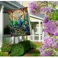 thumbnail image 6 of Stained Glass Hummingbird Garden Flags for Outside Spring Summer House Flag Flowers Large Burlap Yard Flag 28x40 Inch Double Sided Seasonal Outside Decoration, 6 of 10
