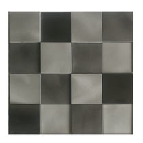 Mijas 11.97" x 11.97" Peel-and-Stick Mosaic Tile in Steel Grey (Pack of 11)