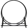 thumbnail image 4 of Panier à Bûches de Bois de 30 Pouces, Étagère de Rangement pour Bois de Foyer, Support Rond en Acier Robuste, Étagère Ronde pour Bois de Chauffage pour Foyer Intérieur et Extérieur, Noir, 4 of 9