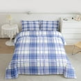 thumbnail image 2 of Homewish Classic Buffalo Plaid Bedding Comforter Set,Checkered Geometric Twin Comforter Sets,Blue Grid Print Bedding Set For Girls Boys,Super Cozy Room Decor Reversible,2pcs, 2 of 8