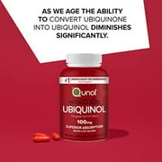 (2 pack) Qunol Mega Ubiquinol CoQ10 Softgels, 100mg, Antioxidant Supplement for Heart Health, 60 Count