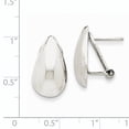 thumbnail image 2 of Beautiful 14k White Gold Tear Drop Omega Back Earrings, 2 of 2