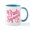 White/Blue Inside, variant on CafePress - Bride Squad Script Red - 11 oz Ceramic Mug - Novelty Coffee Tea Cup