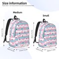 thumbnail image 2 of Balery Flamingo1 Mochila Clásica Impresa Básica para Viaje, Mochila Escolar Resistente al Agua, Mochila de Lona con Correas Ajustables-Small, 2 of 5