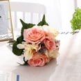 thumbnail image 3 of Cateissary Ramo de flores artificiales, cabezas falsas, rosas realistas, fiesta, hogar, autoensamblaje, simulación decorativa, pantalla de Decoración Verslila, 3 of 6
