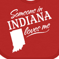 thumbnail image 4 of Inktastic Someone in Indiana Loves Me Boys or Girls Baby Bib, 4 of 4