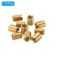 thumbnail image 3 of Unique Bargains Laiton Fileté Insert de Réparation Écrou, 10 Pcs M8x1.25 à M6x1 Manchon Fileté Réducteur de Vis Écrou 10mm, 3 of 7