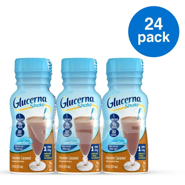 Glucerna Shake, To Help Manage Blood Sugar, Chocolate Caramel, 8 fl oz, 24 Count
