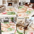 thumbnail image 5 of Large Area Rugs for Living Room Bedroom, Easter Bunny 6'x9' Rug Washable Carpet Runner Indoor Outdoor, Pink Tulip Flowers Spring Leaves Rustic Botanical Non Slip Floor Mats Rug for Kitchen, Playroom, 5 of 8